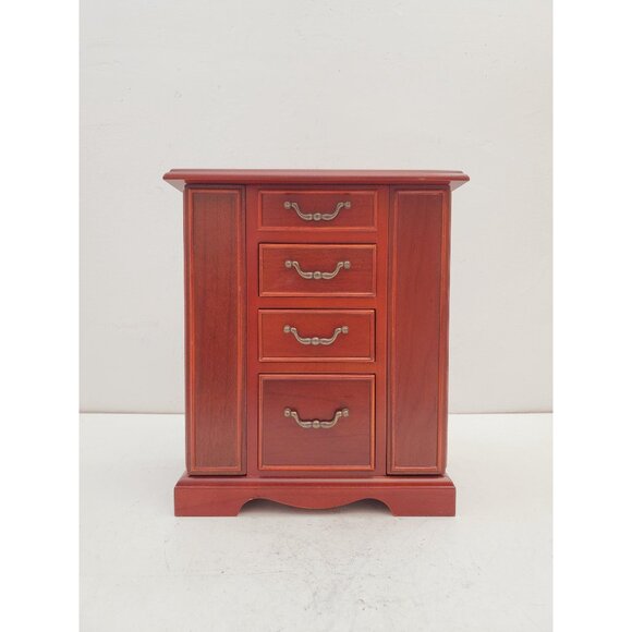 Vintage Gunther Mele 1970's wooden jewelry box. Jewellery with drawers . Vintage - Picture 1 of 10